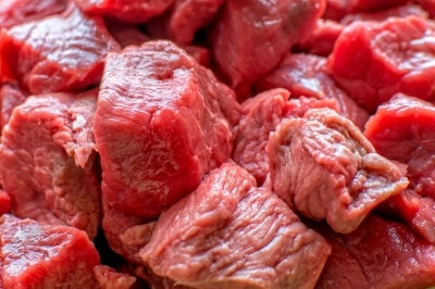 chunks of red meat