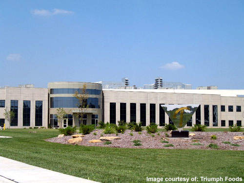 The administrative buildings of the 620,000ft&sup2; pork processing plant and corporate headquarters.