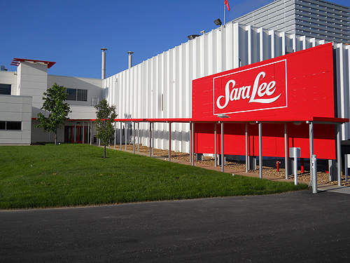 The exterior of the renovated Sara Lee sliced meat processing plant.