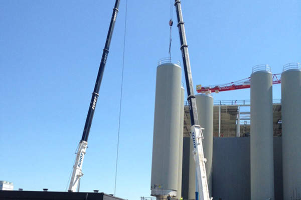 Two evaporators were installed at the production site in March 2014.