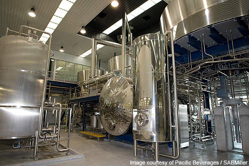 One of the brew houses of the Bluetongue Brewery.