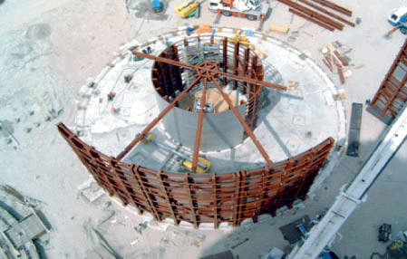 Construction of a malting tower &ndash; the plant can process up to 165,000t of malting barley each year.