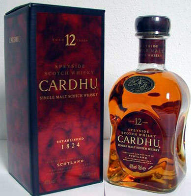 One of Diageo's best-selling malt brands, Cardhu.