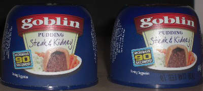 The Goblin brand steak and kidney pudding.