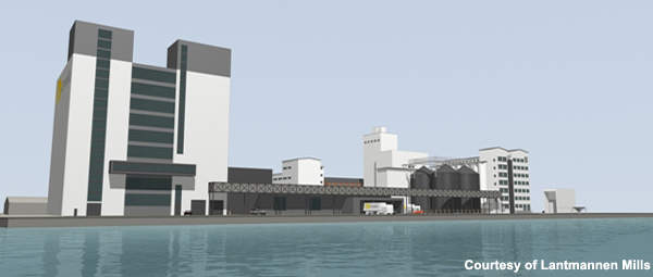 A rendering of the new mill.