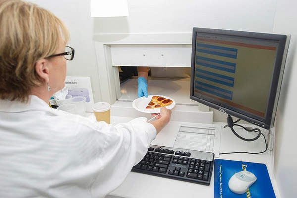 The sensory laboratory is where taste testers rate food on various aspects, including taste and texture. Credit: Nestlé.