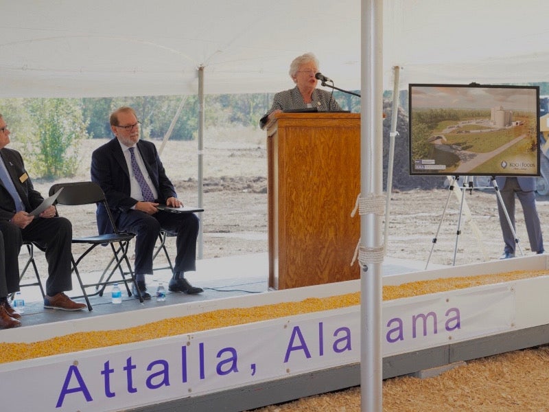 The ground-breaking ceremony of the poultry feed mill was held on 5 November 2019. Credit: Albama Department of Commerce.